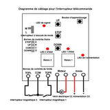 Kit de télécommande de micro-vérin électrique industriel 2000N avec interrupteurs magnétiques reed NF (Modèle 0043083-4)