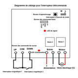 Kit de télécommande de vérin électrique industriel 6000N avec interrupteurs à lames NF (Modèle 0043080-4)