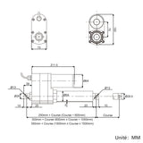 Kit de télécommande pour vérin électrique puissant 8000N avec fins de course réglables (Modèle 0043081-3)