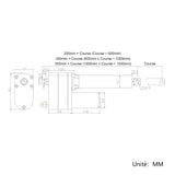 Kit de contrôle synchronisé de 8 vérins électriques puissants 50MM-600MM 8000N (Modèle 0043108-1)