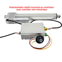 Potentiomètre rotatif connecté au contrôleur pour contrôler vérin électrique