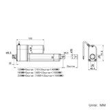 Kit contrôleur à glissière avec potentiomètre externe pour vérin électrique 1000MM