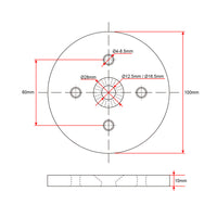 Support de disque circulaire de montage de la tête pour vérin électrique F