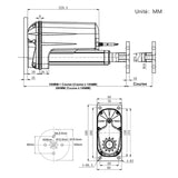 Support de disque circulaire de montage de la tête pour vérin électrique F