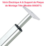 Support de plaque plate de montage fixe à tête pour vérin électrique A