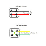 Interrupteur à Joystick Manette Momentané Bidirectionnel Auto-réinitialisation pour Vérin Électrique