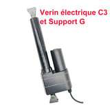 Vérin électrique puissant avec fins de course réglables - Poussée max. 8000N course 400MM (Modèle 0041544-3)