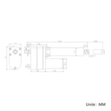 Vérin électrique puissant avec potentiomètre 8000N course 1000MM