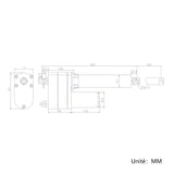 Vérin électrique puissant avec potentiomètre 8000N course 150MM